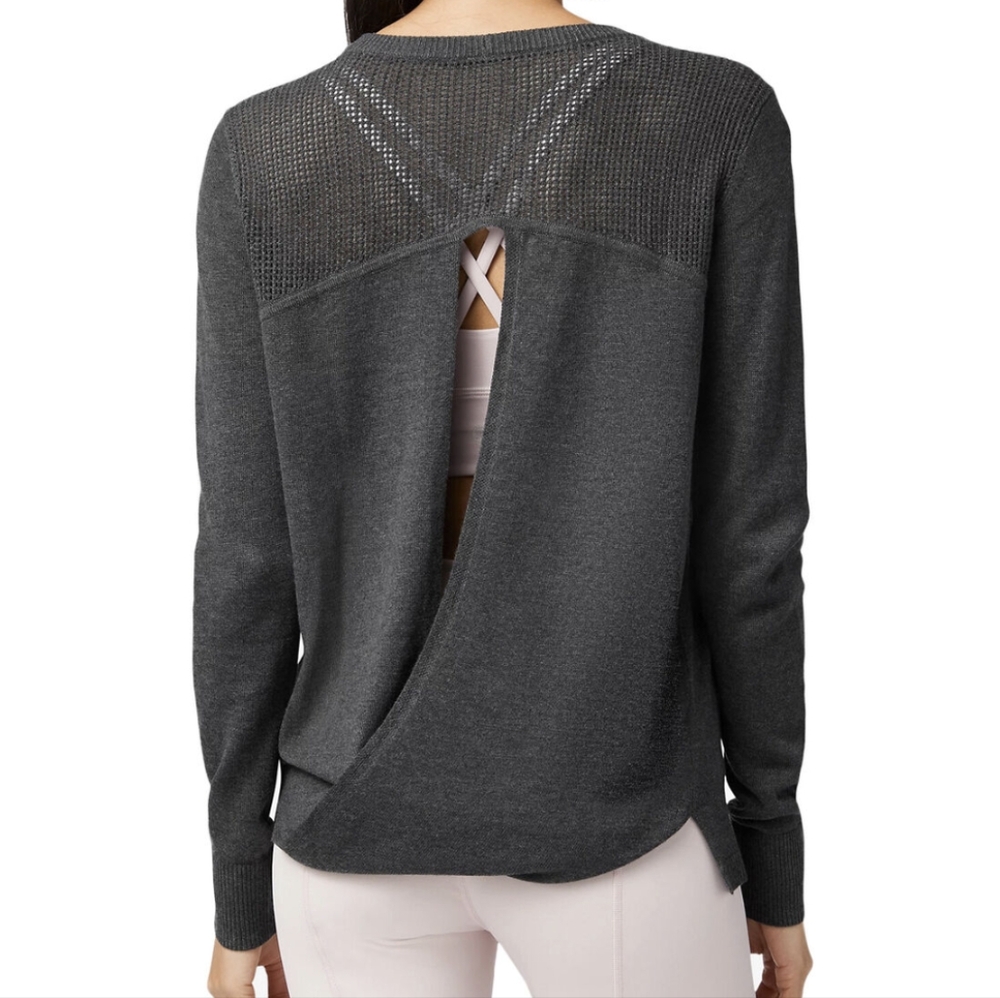 Lululemon Back to Balance Long Sleeve Sweater Heathered Graphite Grey